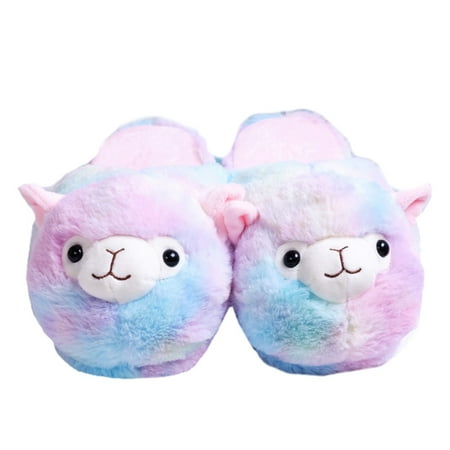 

Funny Womens Warm Animal Slippers Slippers Furry Alpaca Slippers House Shoes