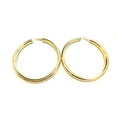 thumbnail image 3 of Large Gold Hoop Earrings 3.5 inch Hoops Gold Tone Tube Pipe Hoop Earrings, 3 of 3