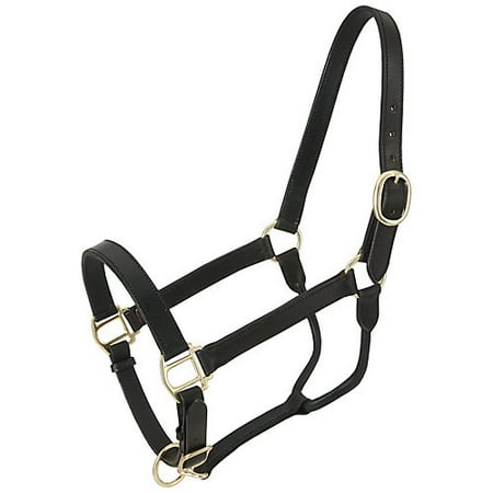 Black Leather Horse Halter - Royal King Leather Stable Halter Black