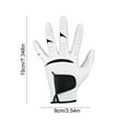 thumbnail image 3 of CxhicLuv Left-Hand Golf Gloves Sheepskin, Breathable, Anti-Slip – Durable Gloves for Outdoor Training, Competitions, Ideal for Golf, Suitable for Golfers, Sports Enthusiasts, White, 3 of 7