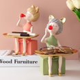 thumbnail image 3 of Creative Rabbit Oreilles Mignonnes Plateau Décoration Fille Moderne Simple Bureau Collation Télécommande Rangement Cosmétiques Ornements, 3 of 5