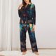 thumbnail image 2 of Fotbe Starry Sky Moon Wolf Leader Conjunto de Pijama de Manga Larga para Mujer con Estampado, Ropa de Dormir de 2 Piezas, Conjunto de Casa Suave y Cómodo con Bolsillos-Medium, 2 of 7