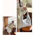 thumbnail image 2 of Sunyuer Women Cute Star Print Hobo Shoulder Tote Bag, Ruched Pleated Strap Casual Handbag with Polka Dot Star Charm, Large Capacity Lightweight Daily Purse for Shopping Dating Travel, 2 of 8