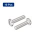 thumbnail image 3 of 304 Inoxidable Acero Máquina Tornillos, 10uds M6x30mm Ranurada Transmisión Unión Cabeza Tornillo Pernos, 3 of 4
