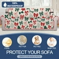 thumbnail image 7 of Sanmadrola Christmas Sofa Cover Waterproof Slipcover Couch Cover Furniture Protector Machine Washable Non Slip Leakproof with Straps for Dogs Kids Pets Christmas Indoor Decoration Christmas Bow Chair, 7 of 7