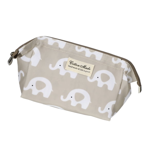 Vocoste 1 Pc Women Travel Makeup Bag for Business Travel Vacation Gym Khaki Nylon
