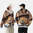 thumbnail image 4 of Vsdgher Cowboy Hat Guinea Pig Print Adult Hoodie Shirts Rash Guard for Men Women,Long Sleeve Sun Protection Fishing Shirts for Athletic Running Swim-XX-Large, 4 of 7