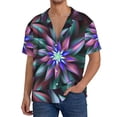 thumbnail image 1 of Honeii Colored Abstract for Men's Short-Sleeved Button-Up Collared Shirt Featuring A Pocket, Perfect for Beach Vacations, And Travel Adventures-XX-Large, 1 of 5