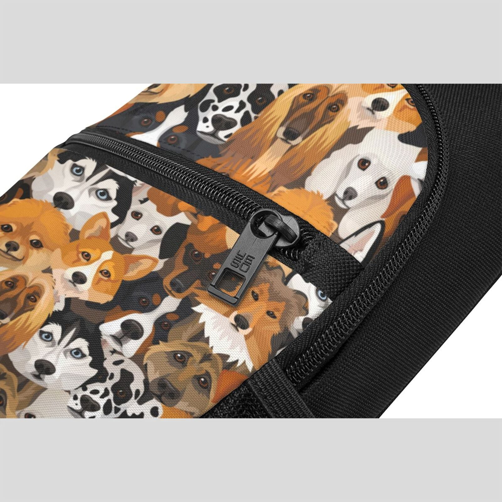 Xecao's Dogs Different Breeds Print Sling Bag: A Versatile Chest, Shoulder, and Crossbody Backpack for Casual Days Out, Perfect for Both Men and Women