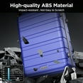 thumbnail image 3 of 4 Piece Hardside Luggage Suitcase Set with 360° Double Spinner Wheels Integrated TSA Lock ABS Hardshell Luggage for Travel Trips Business, 3 of 10