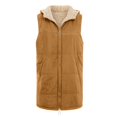 thumbnail image 3 of Women Vest Casual Stand Collar Sleeveless Jacket Warm Winter Reversible Zip Up Outerwear With Pockets Light Light Zip Vest for Women plus Size Womens Vests 3x Womens Vest Long Length Metallic Puffy, 3 of 4