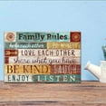 thumbnail image 2 of Family Rules Wall Art Canvas Prints for Living Room Inspirational Family Love Art Poster Multicolor Motivational Home Decor Picture Modern Rustic Wall Decor for Dining Room Framed Painting 12"x16", 2 of 3