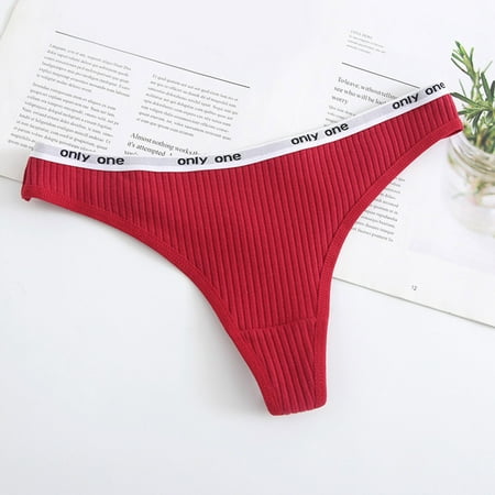 

Aayomet Womens Cotton Underwear Women s Fashion Sexy Low Waist Underwear Briefs Underwear Women Panties Red XL