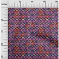 thumbnail image 1 of oneOone Tissu en Viscose Chiffon Imprimé Chevron Ikat au Mètre 42 Pouces de Large, 1 of 4