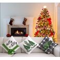 thumbnail image 2 of 18x18 Green Christmas Pillow Covers, Decorative Farmhouse Merry Christmas Tree Buffalo Plaid Truck Holly Jolly Christmas Outdoor Pillow Shams Cases Slipcovers Set of 4 for Couch Sofa, 2 of 5