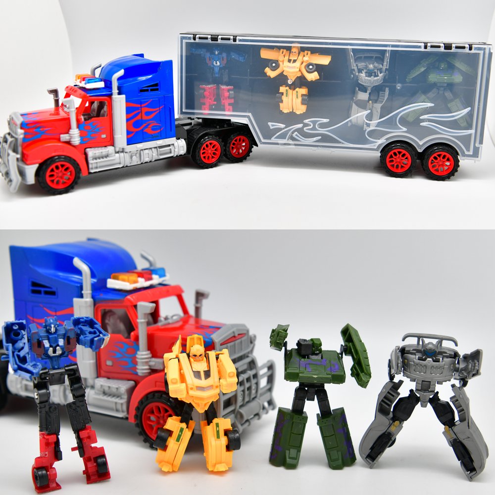 Transformers Cars Prime Set Autobots Transport Carrier Truck For Boys
