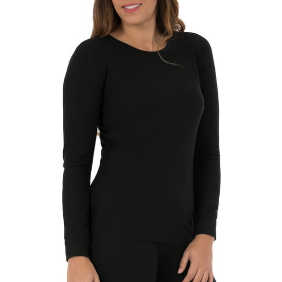 Women's and Women's Plus Waffle Thermal Underwear Crew Top