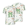 thumbnail image 3 of Daiia Frog and Mushrooms Mens Baseball Jersey Button Down Shirts Short Sleeve Sports Uniforms-Small, 3 of 9