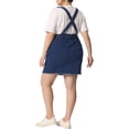 thumbnail image 3 of GRACE & GRANDEUR Robe à Bretelles Décontractée en Denim pour Femme Grande Taille à Bretelles Ajustables 5X Bleu, 3 of 8