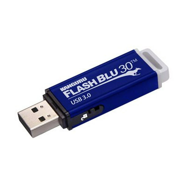 Kanguru FlashBlu30 USB 3.0 with Write Protect Switch - Clé USB - 8 GB - USB 3.0