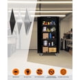 thumbnail image 5 of Accreate Rolling Steel Storage Cabinet 72" H with Lockable Wheels and Pegboard - Ideal for Garage Organization, 5 of 7