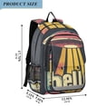 thumbnail image 2 of FORMRS Unisex School Backpack 17" Student Travel Bag with Laptop Compartment, Red UFO, 2 of 7