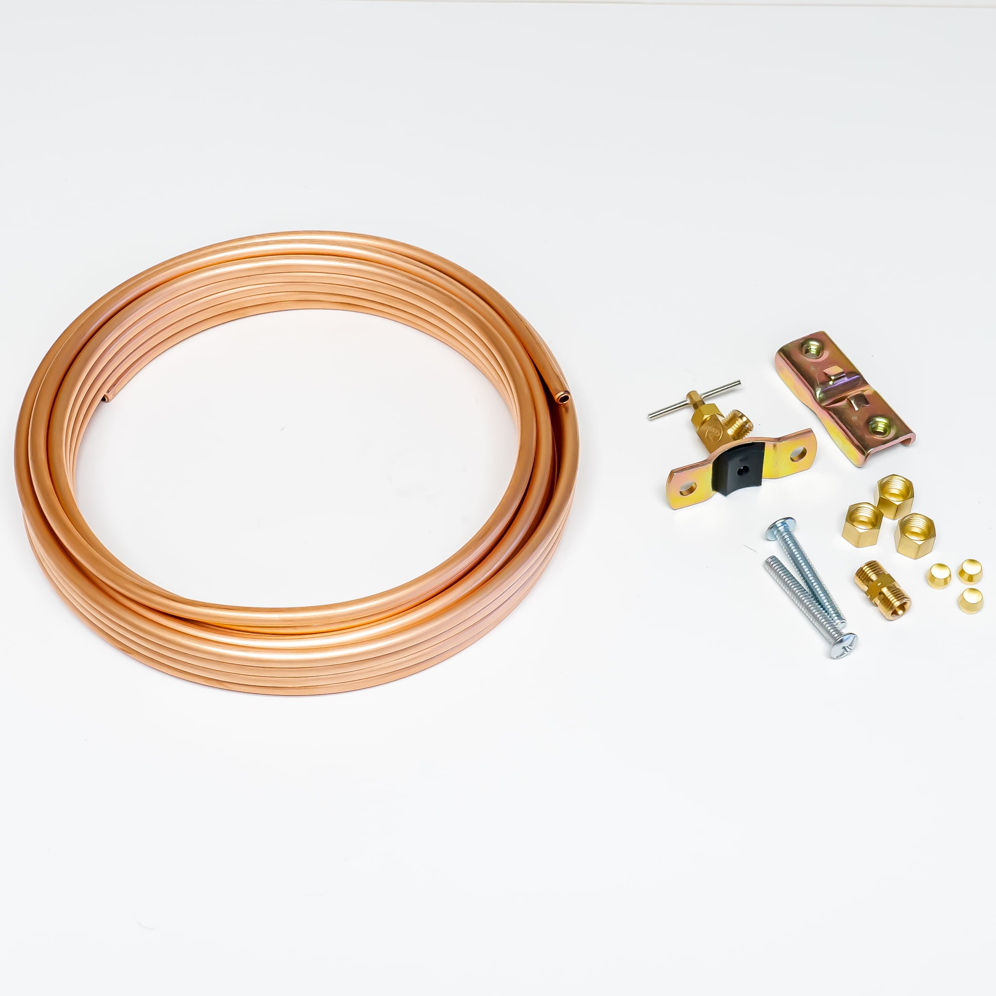 Ice Maker Copper Tubing 25' and Saddle Valve Installation Kit Choice