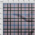 thumbnail image 2 of oneOone Cotton Poplin Twill Light Gray Fabric Madras Check Dress Material Fabric Print Fabric By The Yard 56 Inch Wide, 2 of 4