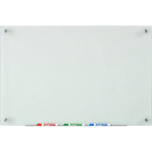 Audio-Visual Direct Frosted Glass Dry-Erase Board Set - 60 x 90 cm - (Non-Magnetic)