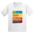 thumbnail image 3 of Inktastic Eat Sleep Soccer Repeat Youth T-Shirt, 3 of 5