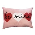 thumbnail image 2 of Mainstays, 2 Pack Be Mine and Faux Rabbit Fur Heart Decorative Pillow, Oblong and Shaped, 14"x20", 16"x18", Multi, 2 Pack, 2 of 6