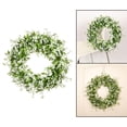 thumbnail image 6 of Large Artificial Wreath, Store Shop Welcome Front Door Wreaths, Farmhouse Greenery Wreath with Flower for Party, Wedding, 6 of 8