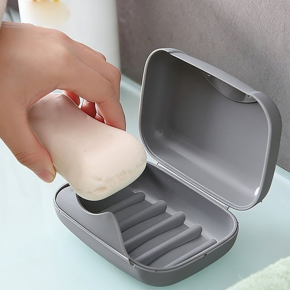 Leakproof Travel Soap Case Portable Shower Container Box with Lid