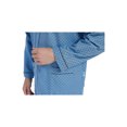 thumbnail image 4 of Apparonia Mens Pajamas Set Cotton Notched Collar Pajamas for Men Long Sleeve Mens Sleepwear with Pockets & Front Fly Light Blue Diamond Geometric S, 4 of 7