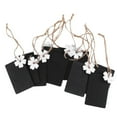 thumbnail image 4 of MasteelfCA 10pcs Mini Rectangular Hanging Wooden Blackboard Gift Price Tags (White Flower), 4 of 8