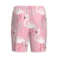thumbnail image 5 of Fotbe Pink Flamingo Pajama Shorts for Men, Men's Pajama Bottoms, Sleepwear,Short Pajama Pants-Medium, 5 of 9