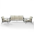 thumbnail image 6 of Outdoor Sofa Set - Metal Patio Furniture 3 Piece Set - Sofa & 2 Chairs - Weather Resistant, 6 of 10