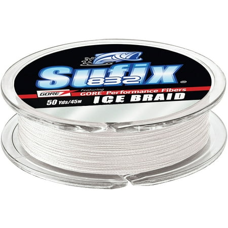 UPC: 0024777668607 | Sufix 50 Yard 832 Ice Braid Fishing Line – 20 lb. Test – Ghost