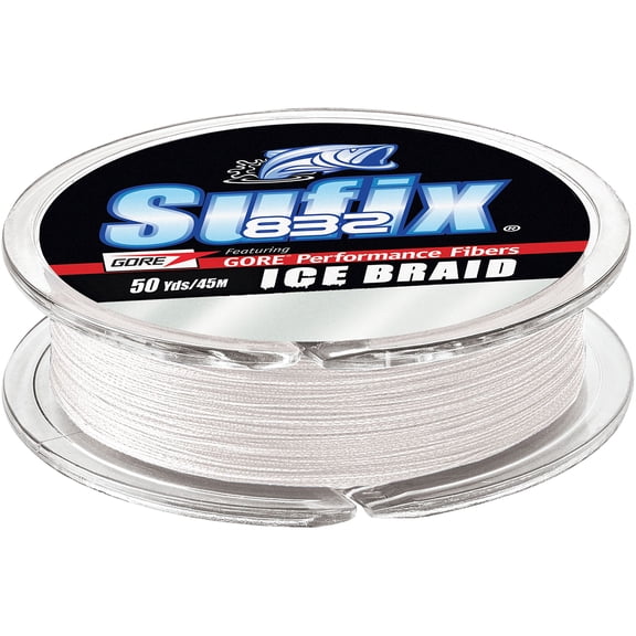 Sufix 832 Ice Braid Fishing Line 6 lb Ghost