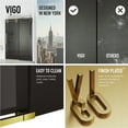 thumbnail image 6 of VIGO Elan 68 to 72 in. W x 74 in. H Sliding Frameless Shower Door in Matte Black with 3/8 in. (10mm) Clear Glass, 6 of 14