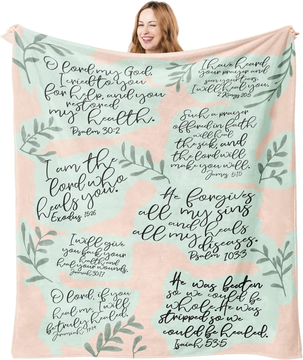 Get Well Throw Blanket Breast Cancer Gifts for Women Grief Healing