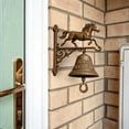thumbnail image 1 of Adorno colgante de timbre exterior – Campanas de resina resistentes a la intemperie, timbre tradicional de cordón, montaje de pared estilo vintage para valla de jardín en patio, acentos decorativos, 1 of 5