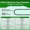 thumbnail image 5 of 4-Pack 10-Inch Chainsaw Chain R40 Replacement for Black & Decker LCS1020 20-Volt, 5 of 8