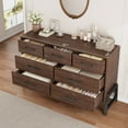 thumbnail image 5 of Juiluna 7 Dresser for Bedroom, Freestanding 52 in Wide Drawer Dresser with Storage, Wooden Closet Storage Chest for Living Room, Bedroom, Entryway, Brown, 5 of 7