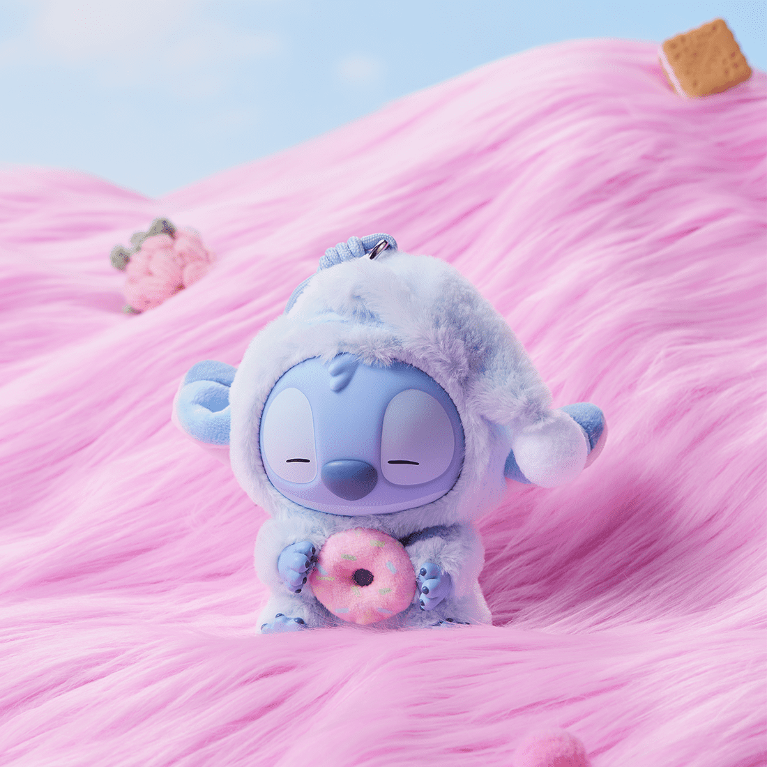 MINISO Disney Stitch Eat Something Before Sleep Blind Box Surprise Plush Toy Collectible  Random One Figure