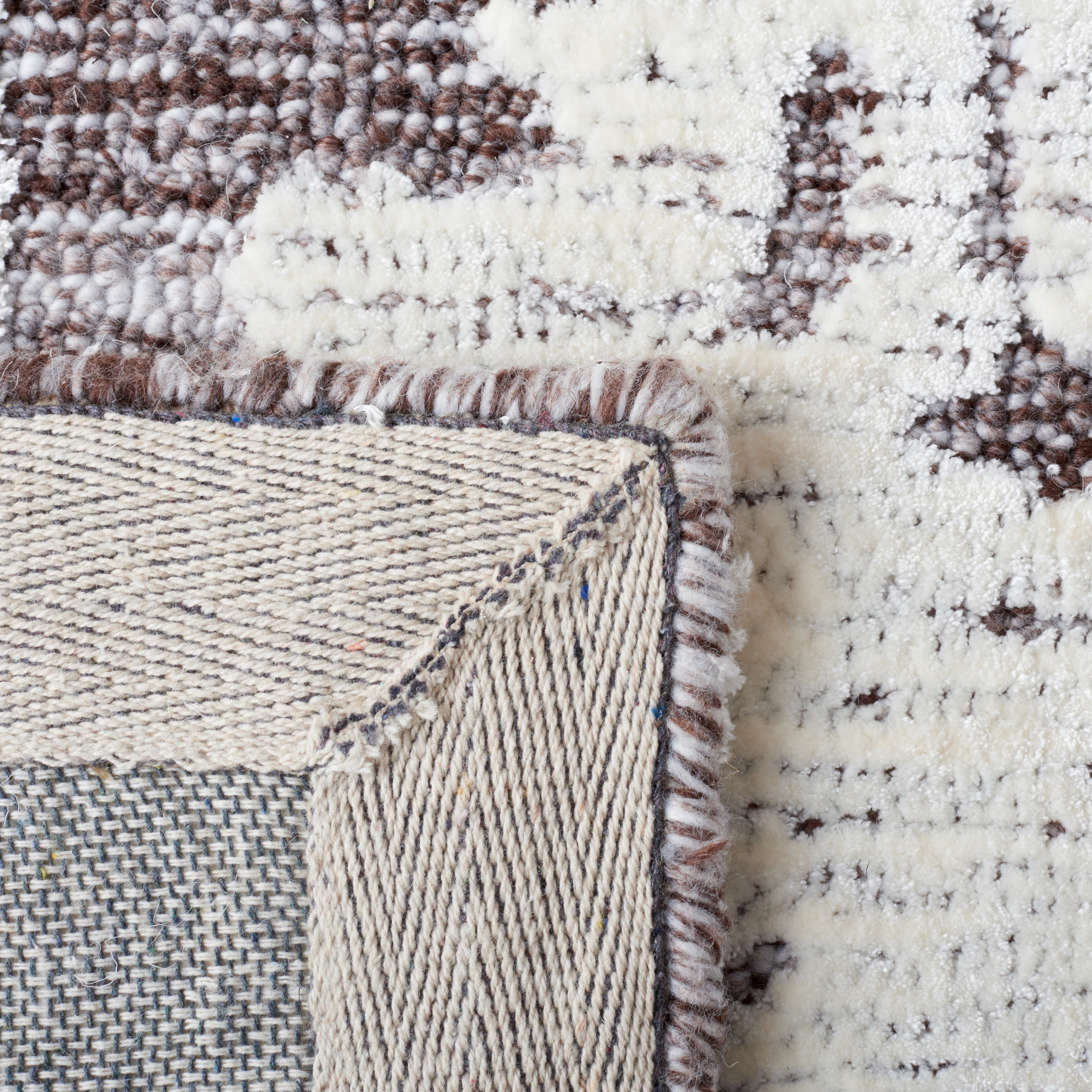 SAFAVIEH Soho Bianca Abstract Runner Rug, Brown/Ivory, 2'3" x 8'