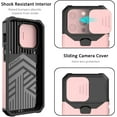 thumbnail image 3 of for iPhone 14 Pro Case with Sliding Camera Cover and Card Holder Heavy Duty Protective iPhone 14 Pro Case with Ring Magnetic Kickstand Phone Case for iPhone 14 Pro 6.1 inch(Rose Gold), 3 of 13