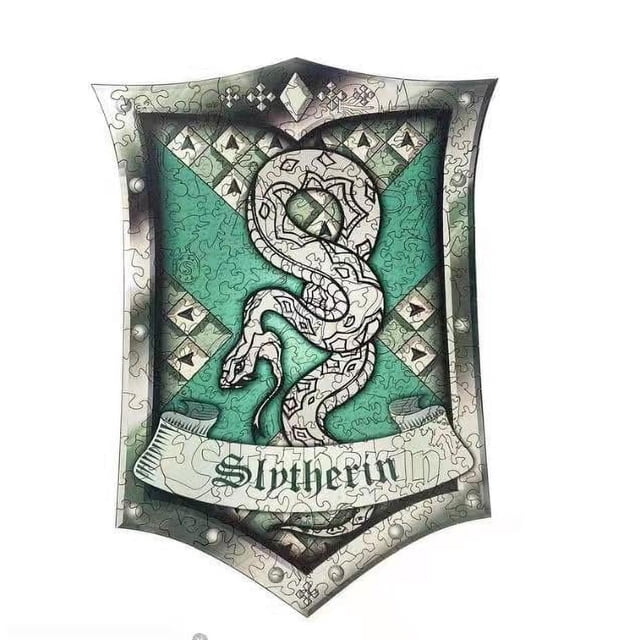 Rompecabezas de madera Medalla de Yoda/Harry Potter Piezas de rompecabezas de forma irregular Regalo de arte para adultos el mejor regalo de Navidad (Patio de serpiente A4)