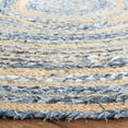 thumbnail image 2 of SAFAVIEH Cape Cod Corrine Braided Area Rug, 3' x 3' Round, Blue/Natural, 2 of 5