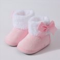 thumbnail image 2 of NOLDARES Baby Boys Girls Cozy Fleece Booties with Grippers Stay On Slipper Socks Toddler Crib Winter Shoes for Boys Girls(Pink,3), 2 of 7